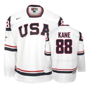 Olympic Hockey Patrick Kane Authentic Herren Weiß – Team USA #88 2010